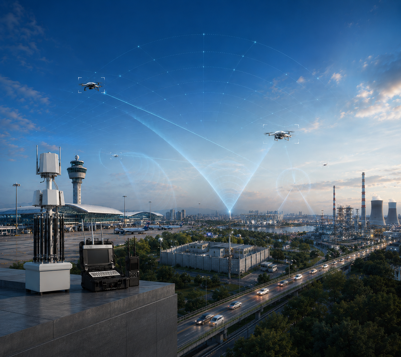 最新の会社の事例について Industrial Park Drone Monitoring — Illustrative Application Scenario