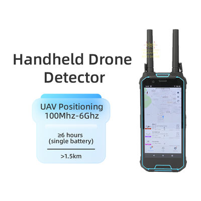 買う 3KMハンドヘルドドローン検出器 100M-6Ghz ポータブルUAVロケーター 1.5G 2.4G 5.8G GPSアラーム FPVの位置を特定する オンライン製造