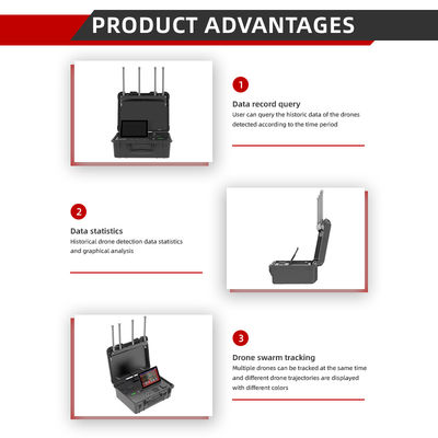 10km drone detector Portable drone detector with location full band drone detector anti drone solution RF technology