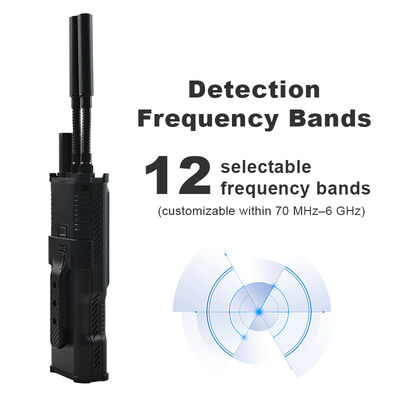 購入 70MHz～6GHzフルスペクトル対応、検出距離1.5～2km、産業用・FPVドローン向けプリセットバンド12種搭載ハンディドローン検出器 オンライン製造