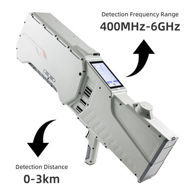 購入 手持ちの400MHz-6GHz検出と433MHz-5.8GHz妨害およびナビゲーションスプーフィング RTK定位ドローン銃統合システム付きGPS/GLONASS/BDS オンライン製造