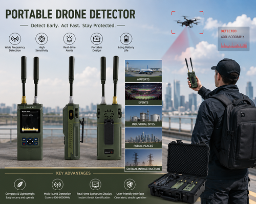 購入 100MHz-8GHz超幅帯ハンドヘルドドローン検出器 リアルタイムビデオキャプチャと正確な方向探知 オンライン製造