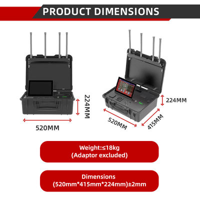 10.1-inch Touch Screen Portable Drone Detector with 1080P Resolution and 100W Power Consumption for Full-Band UAV Detection